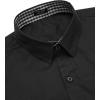 imageCOOFANDY Mens Pattern Dress Shirt Long Sleeve Casual Button Down Formal Shirts03black Solid