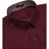 imageCOOFANDY Mens Pattern Dress Shirt Long Sleeve Casual Button Down Formal Shirts03wine Red Solid