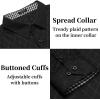 imageCOOFANDY Mens Pattern Dress Shirt Long Sleeve Casual Button Down Formal ShirtsBlack