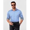 imageCOOFANDY Mens Pattern Dress Shirt Long Sleeve Casual Button Down Formal ShirtsBlue