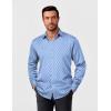 imageCOOFANDY Mens Pattern Dress Shirt Long Sleeve Casual Button Down Formal ShirtsBlue