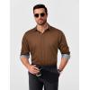 imageCOOFANDY Mens Pattern Dress Shirt Long Sleeve Casual Button Down Formal ShirtsBrown