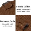 imageCOOFANDY Mens Pattern Dress Shirt Long Sleeve Casual Button Down Formal ShirtsBrown