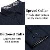 imageCOOFANDY Mens Pattern Dress Shirt Long Sleeve Casual Button Down Formal ShirtsDark Blue