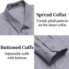 imageCOOFANDY Mens Pattern Dress Shirt Long Sleeve Casual Button Down Formal ShirtsLight Grey
