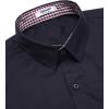 imageCOOFANDY Mens Pattern Dress Shirt Long Sleeve Casual Button Down Formal ShirtsNavy Blue Solid 2