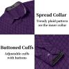 imageCOOFANDY Mens Pattern Dress Shirt Long Sleeve Casual Button Down Formal ShirtsPurple