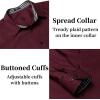 imageCOOFANDY Mens Pattern Dress Shirt Long Sleeve Casual Button Down Formal ShirtsWine Red