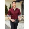imageCOOFANDY Mens Pattern Dress Shirt Long Sleeve Casual Button Down Formal ShirtsWine Red