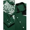 imageCOOFANDY Mens Print Button Down Dress Shirt Fashion Long Sleeve Casual ShirtsGreen Tiger