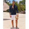 imageCOOFANDY Mens Shirt Long Sleeve Casual Shirt for Men Beach Wedding Outfit Navy Blue