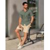 imageCOOFANDY Mens Short Sleeve Button Down Shirt with PocketArmy Green