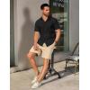 imageCOOFANDY Mens Short Sleeve Button Down Shirt with PocketBlack