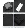 imageCOOFANDY Mens Stretch WrinkleFree Dress Shirts Long Sleeve Button Down Casual Cotton Shirt Black
