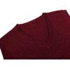 imageCOOFANDY Mens Sweater Vest V Neck Sleeveless Sweater Slim Fit Casual Knitted Vest SweatersDeep Red