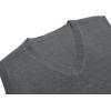 imageCOOFANDY Mens Sweater Vest V Neck Sleeveless Sweater Slim Fit Casual Knitted Vest SweatersGrey