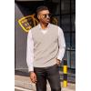 imageCOOFANDY Mens Sweater Vest V Neck Sleeveless Sweater Slim Fit Casual Knitted Vest SweatersLight Khaki