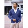 imageCOOFANDY Mens V Neck Cardigan Sweater Casual Lightweight Button Down Knitted Cardigan SweaterDeep Blue