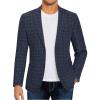 Plaid Blazer- Navy Blue