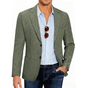 imageCOOFANDY Mens Casual Blazer Slim Fit Sport Coat Lightweight Two Button Suit JacketsDark Green