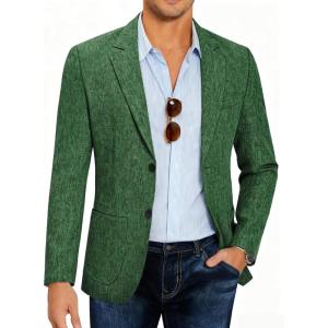 imageCOOFANDY Mens Casual Blazer Slim Fit Sport Coat Lightweight Two Button Suit JacketsGreen