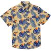 imageCOOFANDY Big and Tall Mens Hawaiian Shirts Short Sleeve Tropical Floral Button Down Shirt Casual Summer Beach ShirtsYellowpalm Leaf