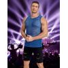 imageCOOFANDY Men Casual Tank Tops Mesh Shirt See Through Sleeveless Shirts Muscle Fishnet Fitted Tee Clubwear SummerRoyal Blue