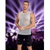 imageCOOFANDY Men Casual Tank Tops Mesh Shirt See Through Sleeveless Shirts Muscle Fishnet Fitted Tee Clubwear SummerWhite