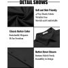 imageCOOFANDY Men Summer Short Sleeve Button Down Stretch Dress Shirt Casual Stylish Slim Fit Muscle Fit Dress Shirt Black