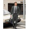imageCOOFANDY Mens 2 Piece Suits Classic Fit Suit Set 2 Button Blazer Jacket and Dress Pants for Wedding Business PromDark Grey