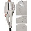 imageCOOFANDY Mens 2 Piece Suits Classic Fit Suit Set 2 Button Blazer Jacket and Dress Pants for Wedding Business PromLight Grey