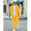 imageCOOFANDY Mens 2 Piece Velour Tracksuit Full Zip Jackets Pants Velvet Jogging Suits Sweatsuit SetYellow