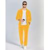 imageCOOFANDY Mens 2 Piece Velour Tracksuit Full Zip Jackets Pants Velvet Jogging Suits Sweatsuit SetYellow