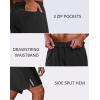 imageCOOFANDY Mens Athletic Running Shorts Quick Dry 7 Workout Gym Short Lightweight Active Sport Short for Tennis HikingBlack