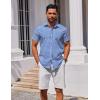 imageCOOFANDY Mens Button Down Shirt Short Sleeve Casual Shirt for Men Summer Business Casual Dress ShirtGw511