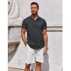 imageCOOFANDY Mens Button Down Shirt Short Sleeve Casual Shirt for Men Summer Business Casual Dress ShirtGw524