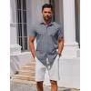 imageCOOFANDY Mens Button Down Shirt Short Sleeve Casual Shirt for Men Summer Business Casual Dress ShirtJh186