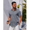 imageCOOFANDY Mens Button Down Shirt Short Sleeve Casual Shirt for Men Summer Business Casual Dress ShirtJh186