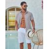 imageCOOFANDY Mens Button Down Shirt Short Sleeve Casual Stylish Cotton Shirts Linen Textured Summer Beach Wedding ShirtLight Grey