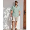 imageCOOFANDY Mens Button Down Short Sleeve Shirt Cotton Casual Summer Shirts Textured Beach Vacation Shirts for MenSage Green
