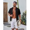 imageCOOFANDY Mens Casual Button Down Shirt Short Sleeve Summer Shirt for Beach Vacation Resort WearBlack