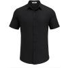 imageCOOFANDY Mens Casual Button Down Shirt Short Sleeve Summer Shirt for Beach Vacation Resort WearBlack