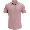 imageCOOFANDY Mens Casual Button Down Shirt Short Sleeve Summer Shirt for Beach Vacation Resort WearDusty Pink