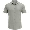imageCOOFANDY Mens Casual Button Down Shirt Short Sleeve Summer Shirt for Beach Vacation Resort WearSage Green