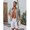 imageCOOFANDY Mens Casual Button Down Shirt Short Sleeve Summer Shirt for Beach Vacation Resort WearSage Green