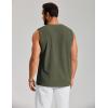 imageCOOFANDY Mens Casual Tank Top V Neck Knit Jacquard Sleeveless T Shirts Lightweight Summer Beach Textured TankArmy Green