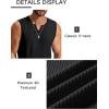 imageCOOFANDY Mens Casual Tank Top V Neck Knit Jacquard Sleeveless T Shirts Lightweight Summer Beach Textured TankBlack