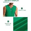 imageCOOFANDY Mens Casual Tank Top V Neck Knit Jacquard Sleeveless T Shirts Lightweight Summer Beach Textured TankGreen