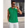 imageCOOFANDY Mens Casual Tank Top V Neck Knit Jacquard Sleeveless T Shirts Lightweight Summer Beach Textured TankGreen