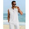 imageCOOFANDY Mens Casual Tank Top V Neck Knit Jacquard Sleeveless T Shirts Lightweight Summer Beach Textured TankWhite